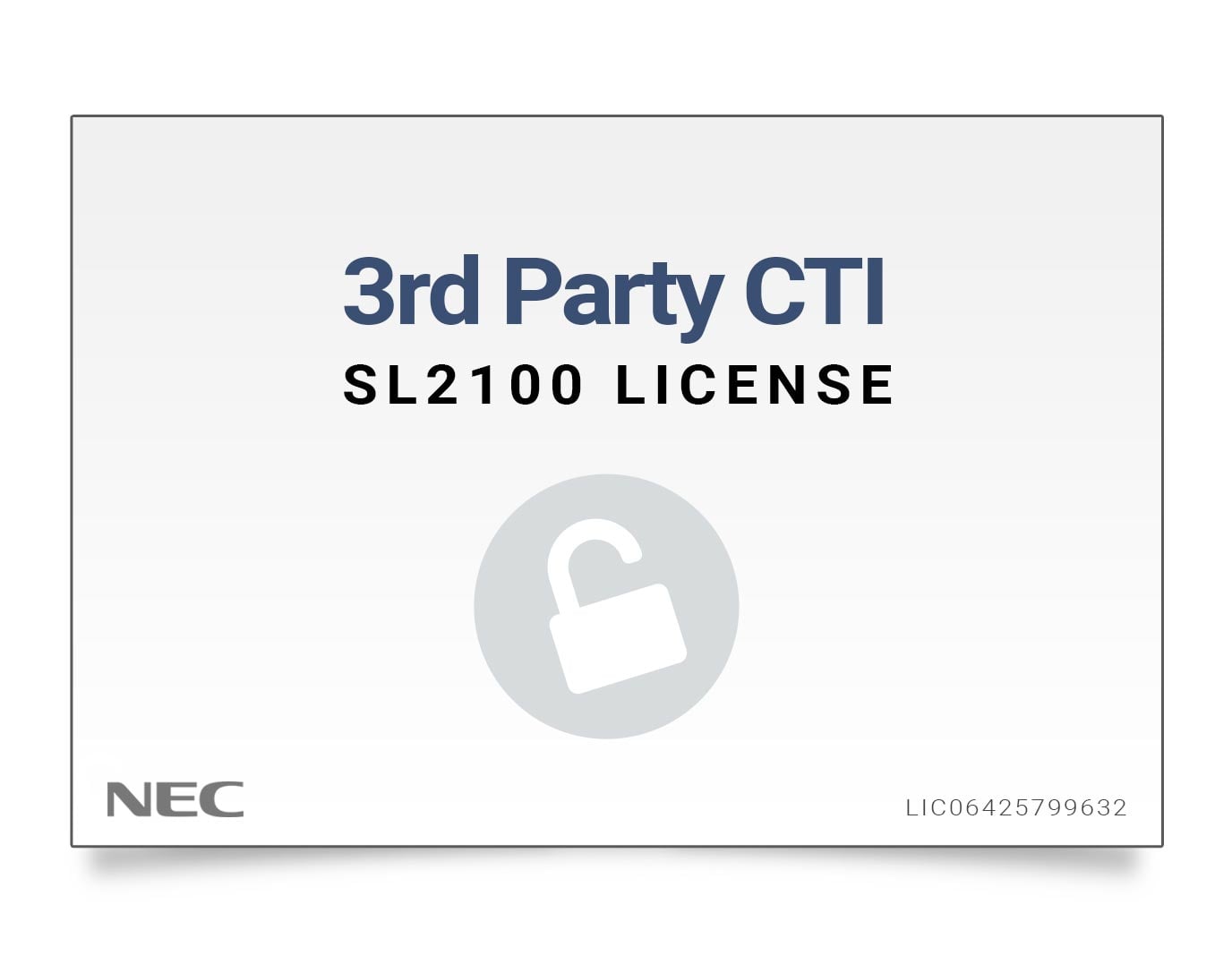 3rd-Party CTI License BE116756